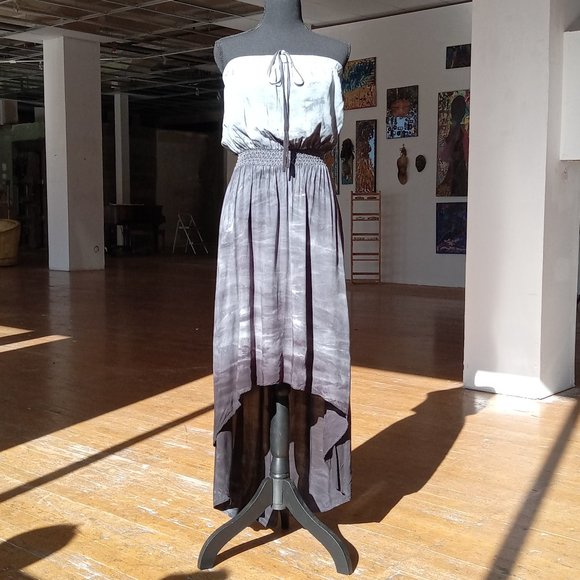 Gray hombre sleeveless high low maxi dress - Picture 1 of 15